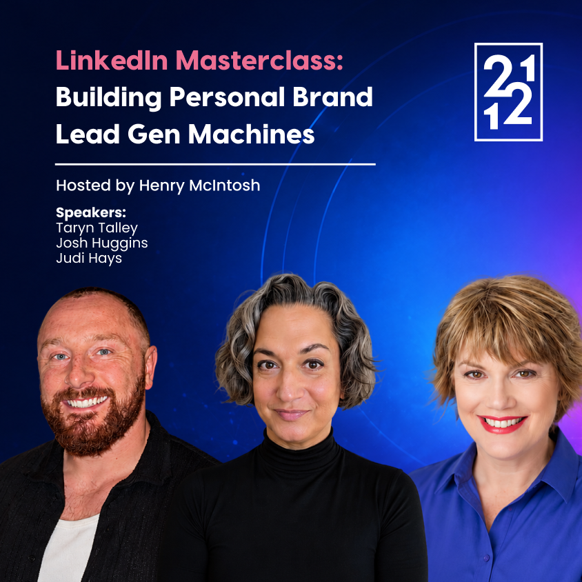 Henry McIntosh, Taryn Talley, and Josh Huggins — 2112 Growth Forum LinkedIn Masterclass panel